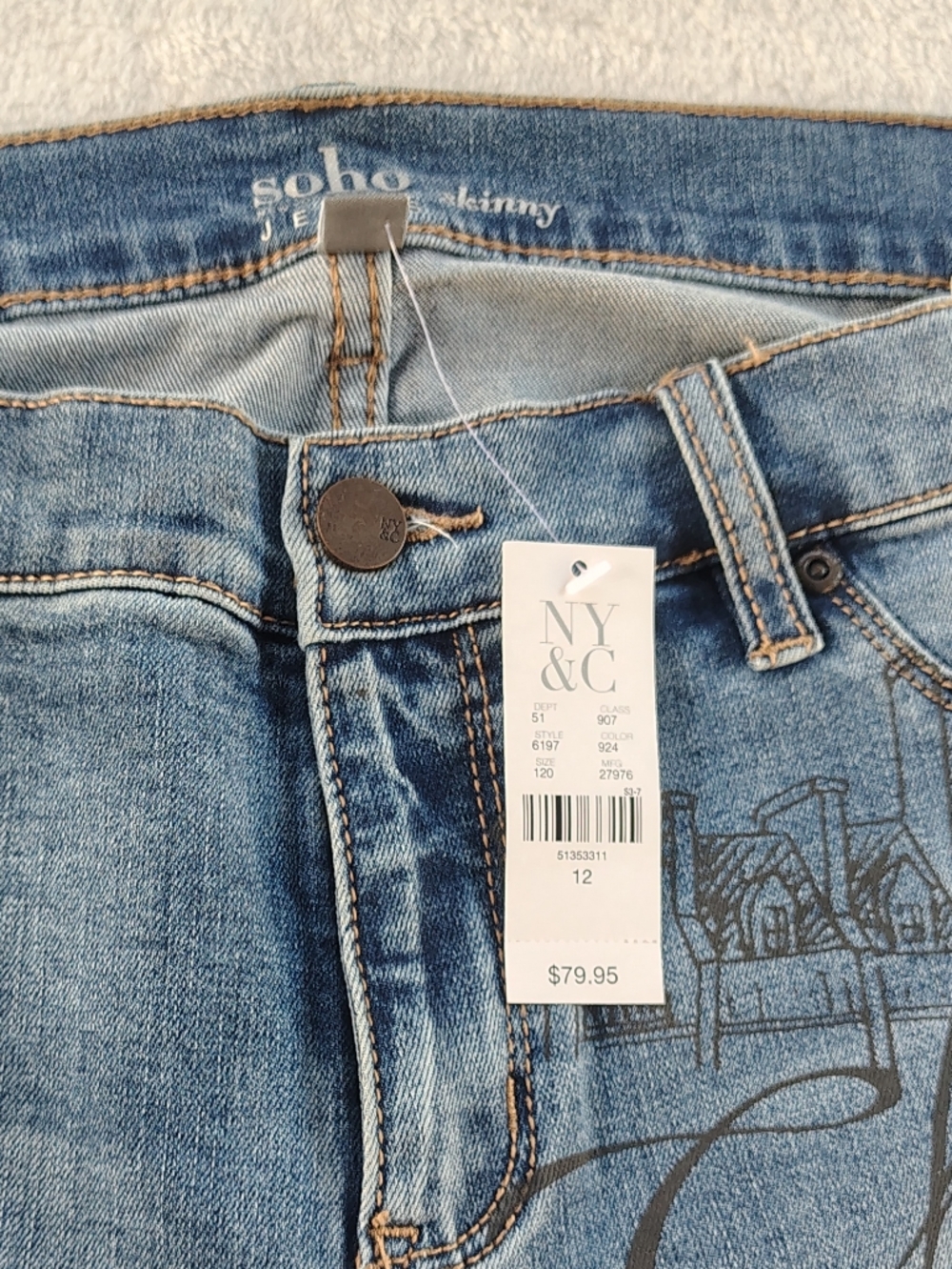 New York & Company Soho Skinny Jeans - Medium Blue Wash